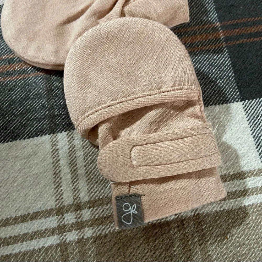 Organic Goumi Baby Mitts, Anti-Scratch 0-3mth Mittens Soft Stay-On Mitts NEW - Picture 7 of 8
